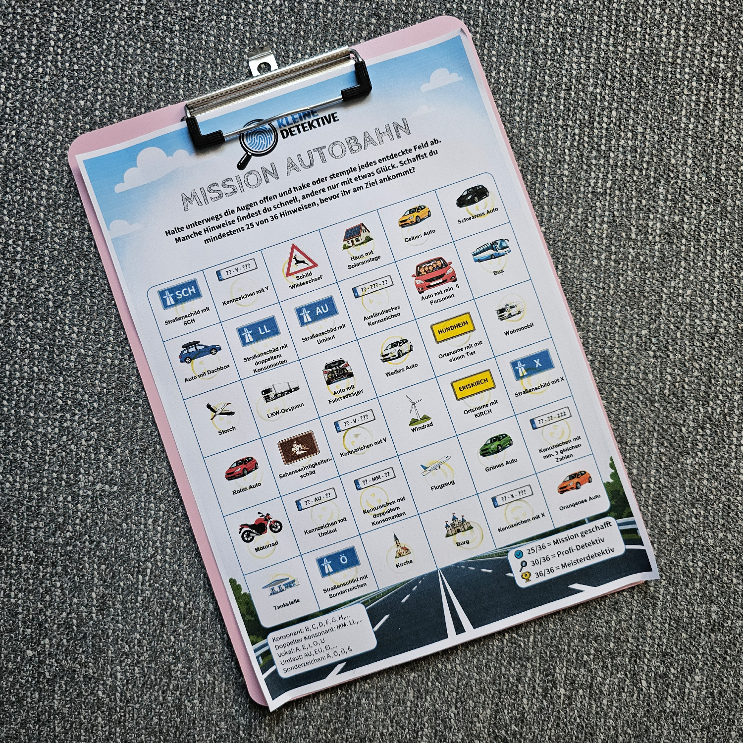 Mission Autobahn – 35 Such-Challenges für lange Autofahrten